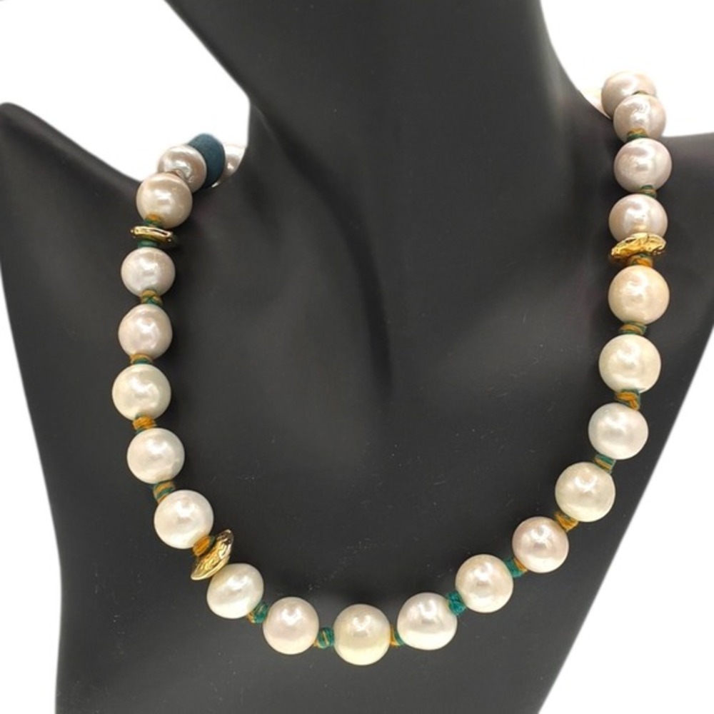 Lizzie Fortunato Pacifica Pearl Necklace 18K Gold Plated 17" Preloved